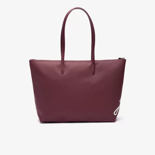 Lacoste Taschen>L.12.12 Grose Tote Bag Aus Bedrucktem Canvas Zin Farine M60