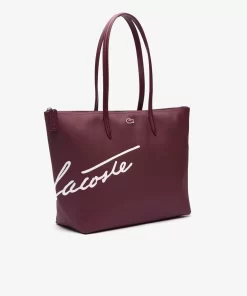 Lacoste Taschen>L.12.12 Grose Tote Bag Aus Bedrucktem Canvas Zin Farine M60