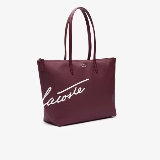 Lacoste Taschen>L.12.12 Grose Tote Bag Aus Bedrucktem Canvas Zin Farine M60