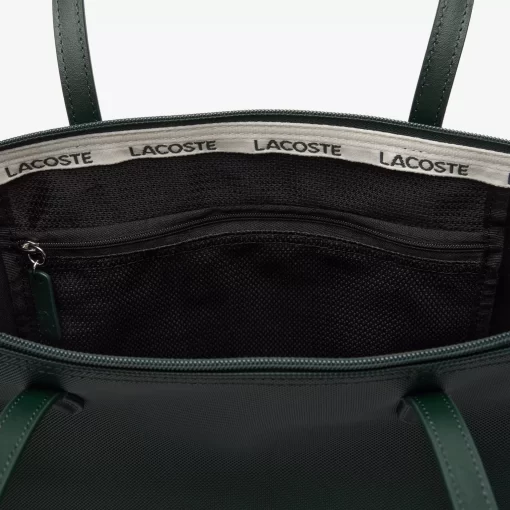 Lacoste Taschen>L.12.12 Grose Tote Bag Aus Bedrucktem Canvas Sinople Farine L67