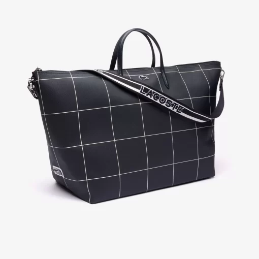 Lacoste Taschen>L.12.12 Xxl Tote Bag Aus Kartiertem, Beschichtetem Canvas Abimes Farine K46