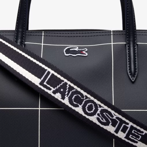 Lacoste Taschen>L.12.12 Xxl Tote Bag Aus Kartiertem, Beschichtetem Canvas Abimes Farine K46