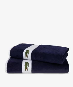 Lacoste Heimtextilien>L Casual Handtuch Mit Kontraststreifen Navy B02