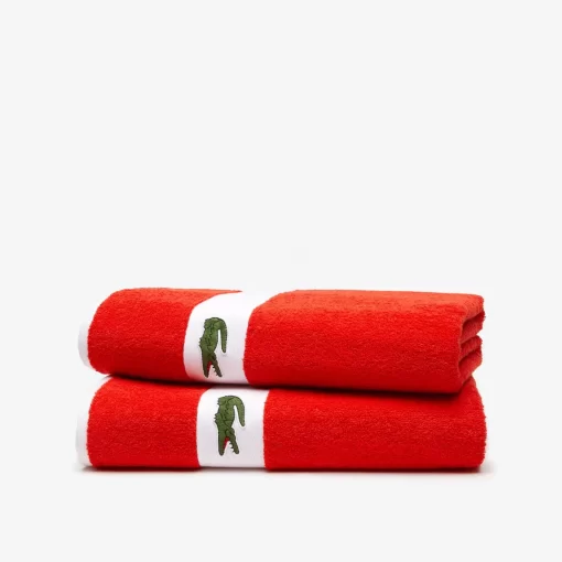 Lacoste Heimtextilien>L Casual Handtuch Mit Kontraststreifen Glaieul R26