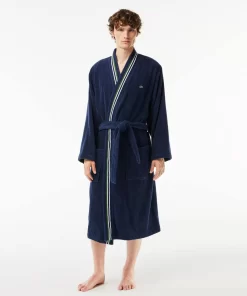 Lacoste Heimtextilien>L Club Bademantel Im Kimono-Schnitt Mit Trikolor-Band Navy B02