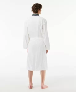 Lacoste Heimtextilien>L Club Bademantel Im Kimono-Schnitt Mit Trikolor-Band White N01