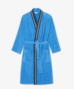 Lacoste Heimtextilien>L Club Bademantel Im Kimono-Schnitt Mit Trikolor-Band Blue 002