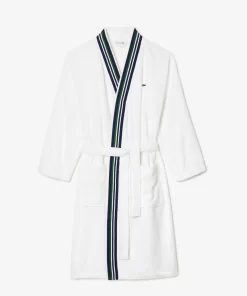 Lacoste Heimtextilien>L Club Bademantel Im Kimono-Schnitt Mit Trikolor-Band White N01