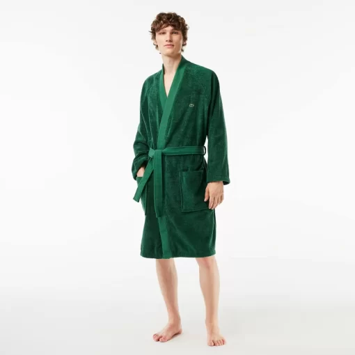 Lacoste Heimtextilien>L Fashion Show Kimono-Bademantel Aus Frottee Green G20