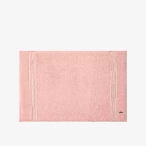 Lacoste Heimtextilien>L Lecroco Badvorleger Aus Baumwolle White/Pink R22