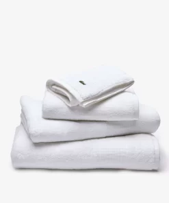 Lacoste Heimtextilien>L Lecroco Handtuch Aus Baumwolle White N01