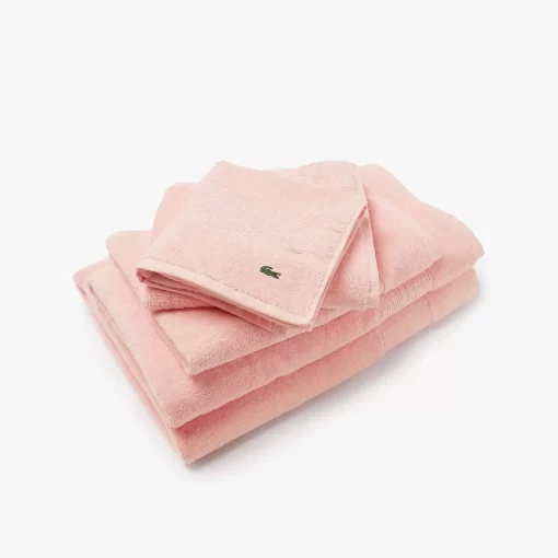 Lacoste Heimtextilien>L Lecroco Handtuch Aus Baumwolle White/Pink R22