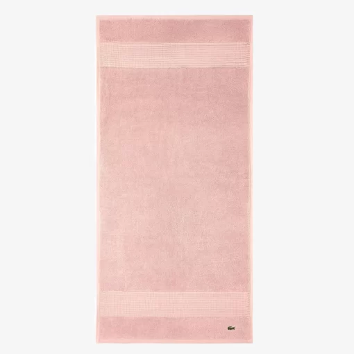 Lacoste Heimtextilien>L Lecroco Handtuch Aus Baumwolle White/Pink R22