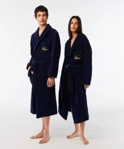 Lacoste Heimtextilien>L Rene Unisex Bademantel Aus Frottee-Velours Navy B02