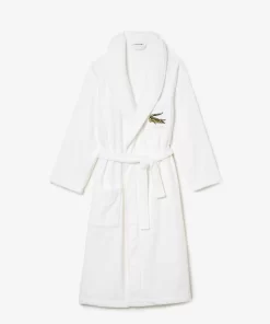 Lacoste Heimtextilien>L Rene Unisex Bademantel Aus Frottee-Velours White N01