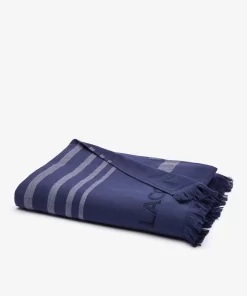 Lacoste Heimtextilien>L Rythme Fouta Aus Gestreiftem Baumwoll-Jacquard Navy B02