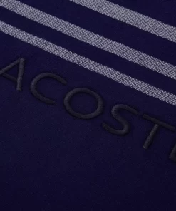 Lacoste Heimtextilien>L Rythme Fouta Aus Gestreiftem Baumwoll-Jacquard Navy B02