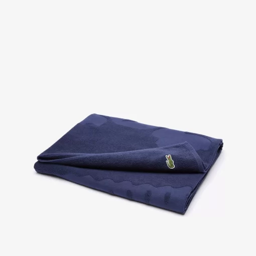 Lacoste Heimtextilien>L Sport Strandtuch Mit Extragrosem Krokodil Navy B02