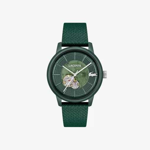 Lacoste Uhren> 12.12 Automatik-Uhr Aus Leder Grun 000