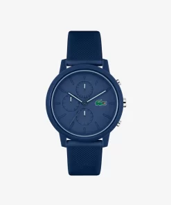 Lacoste Uhren> 12.12 Chronograph Aus Blauem Silikon Blau 000