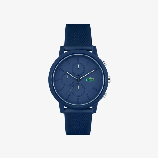 Lacoste Uhren> 12.12 Chronograph Aus Blauem Silikon Blau 000