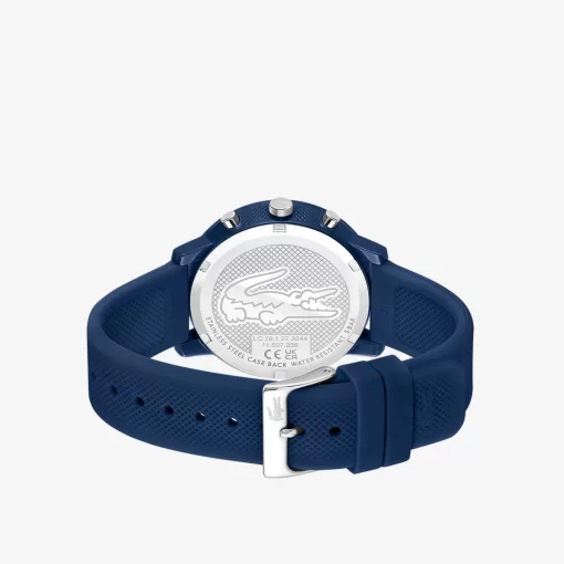 Lacoste Uhren> 12.12 Chronograph Aus Blauem Silikon Blau 000