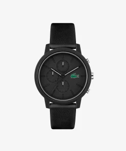 Lacoste Uhren> 12.12 Chronograph Aus Silikon Schwarz 000