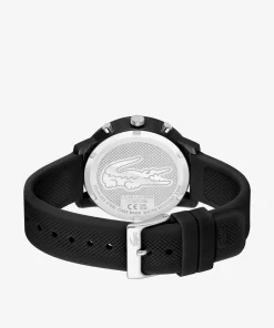 Lacoste Uhren> 12.12 Chronograph Aus Silikon Schwarz 000