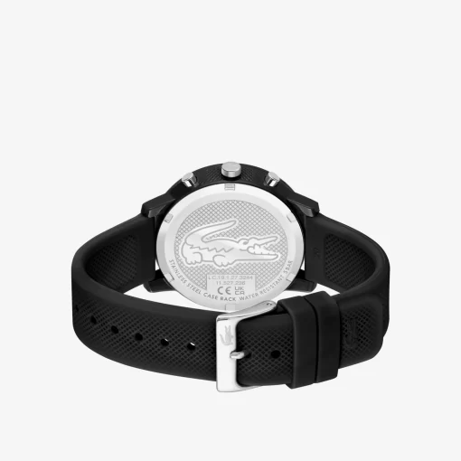 Lacoste Uhren> 12.12 Chronograph Aus Silikon Schwarz 000