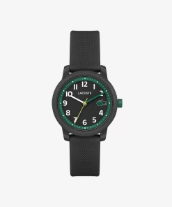 Lacoste Accessoires> 12.12 Kinderuhr Mit Schwarzem Silikonband Schwarz 000