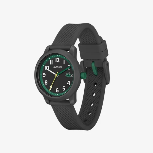 Lacoste Accessoires> 12.12 Kinderuhr Mit Schwarzem Silikonband Schwarz 000