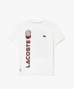 Lacoste Jungenkleidung> Baumwoll-Jersey Tennis T-Shirt Weis 001