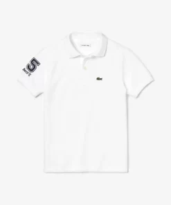 Lacoste Jungenkleidung> Club Med Kinder Polo Weis 001