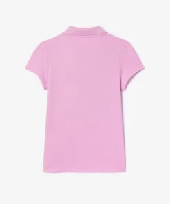 Lacoste Mädchenkleidung> Madchen-Poloshirt Aus Mini-Pique Mit Verspieltem Kragen Rosa Ixv