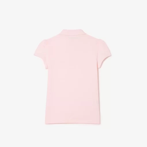 Lacoste Mädchenkleidung> Madchen-Poloshirt Aus Mini-Pique Mit Verspieltem Kragen Hellrosa T03