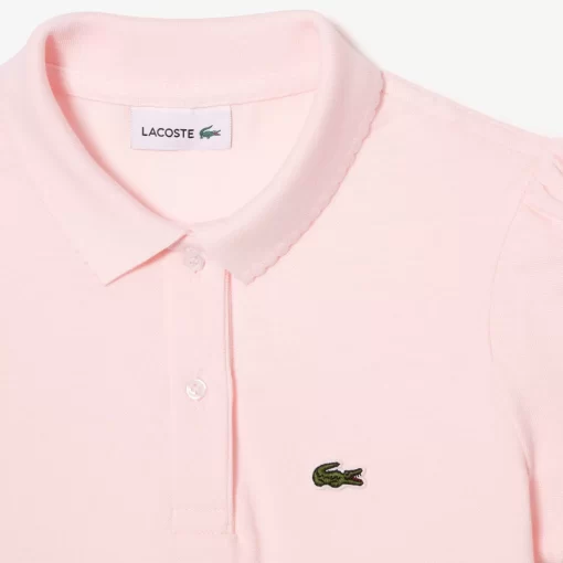 Lacoste Mädchenkleidung> Madchen-Poloshirt Aus Mini-Pique Mit Verspieltem Kragen Hellrosa T03