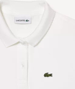 Lacoste Mädchenkleidung> Madchen-Poloshirt Aus Mini-Pique Mit Verspieltem Kragen Weis 001