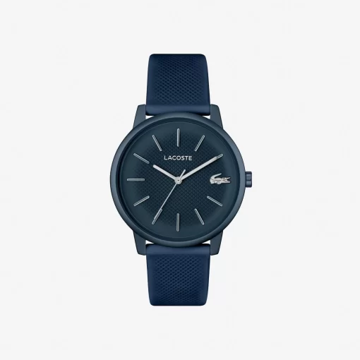 Lacoste Uhren> Move 12.12 Dreizeigeruhr Aus Navyfarbenem Silikon Blau 000