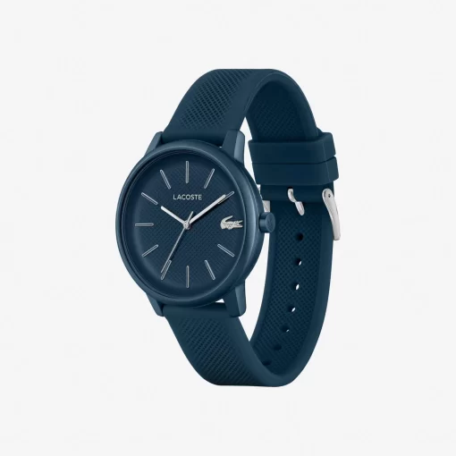 Lacoste Uhren> Move 12.12 Dreizeigeruhr Aus Navyfarbenem Silikon Blau 000