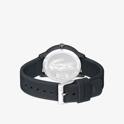 Lacoste Uhren> Move 12.12 Dreizeigeruhr Aus Schwarzem Silikon Schwarz 000