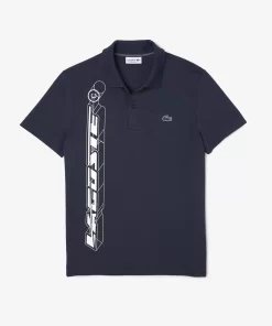 Lacoste Poloshirts> Movement Poloshirt Mit 3D Signatur Blau Kxe