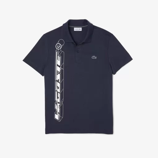 Lacoste Poloshirts> Movement Poloshirt Mit 3D Signatur Blau Kxe