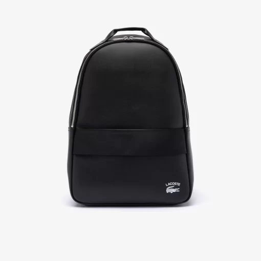 Lacoste Rucksäcke> Practice Rucksack Aus Beschichtetem Leder Black 000