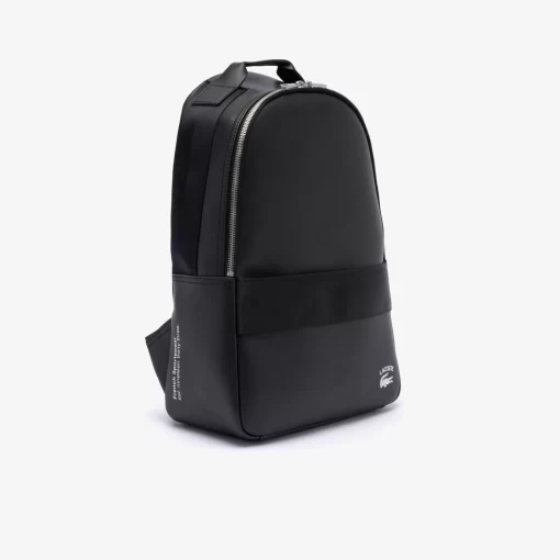 Lacoste Rucksäcke> Practice Rucksack Aus Beschichtetem Leder Black 000