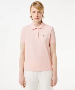 Lacoste Poloshirts> Regular Fit Damen-Poloshirt Aus Weichem Petit Pique Hellrosa Ady