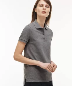 Lacoste Poloshirts> Regular Fit Damen-Poloshirt Aus Weichem Petit Pique Galaxite Chine Svy