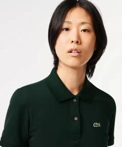 Lacoste Poloshirts> Regular Fit Damen-Poloshirt Aus Weichem Petit Pique Sinople Grun Yzp