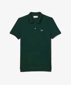 Lacoste Poloshirts> Regular Fit Damen-Poloshirt Aus Weichem Petit Pique Sinople Grun Yzp