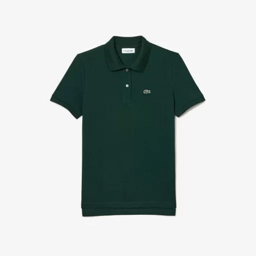 Lacoste Poloshirts> Regular Fit Damen-Poloshirt Aus Weichem Petit Pique Sinople Grun Yzp