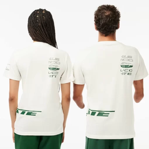 Lacoste Sportbekleidung> Sport X Theo Curin T-Shirt Aus Jersey Weis 70V